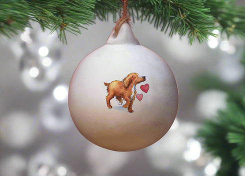 Cocker (Working) Red Ceramic Round Bauble
